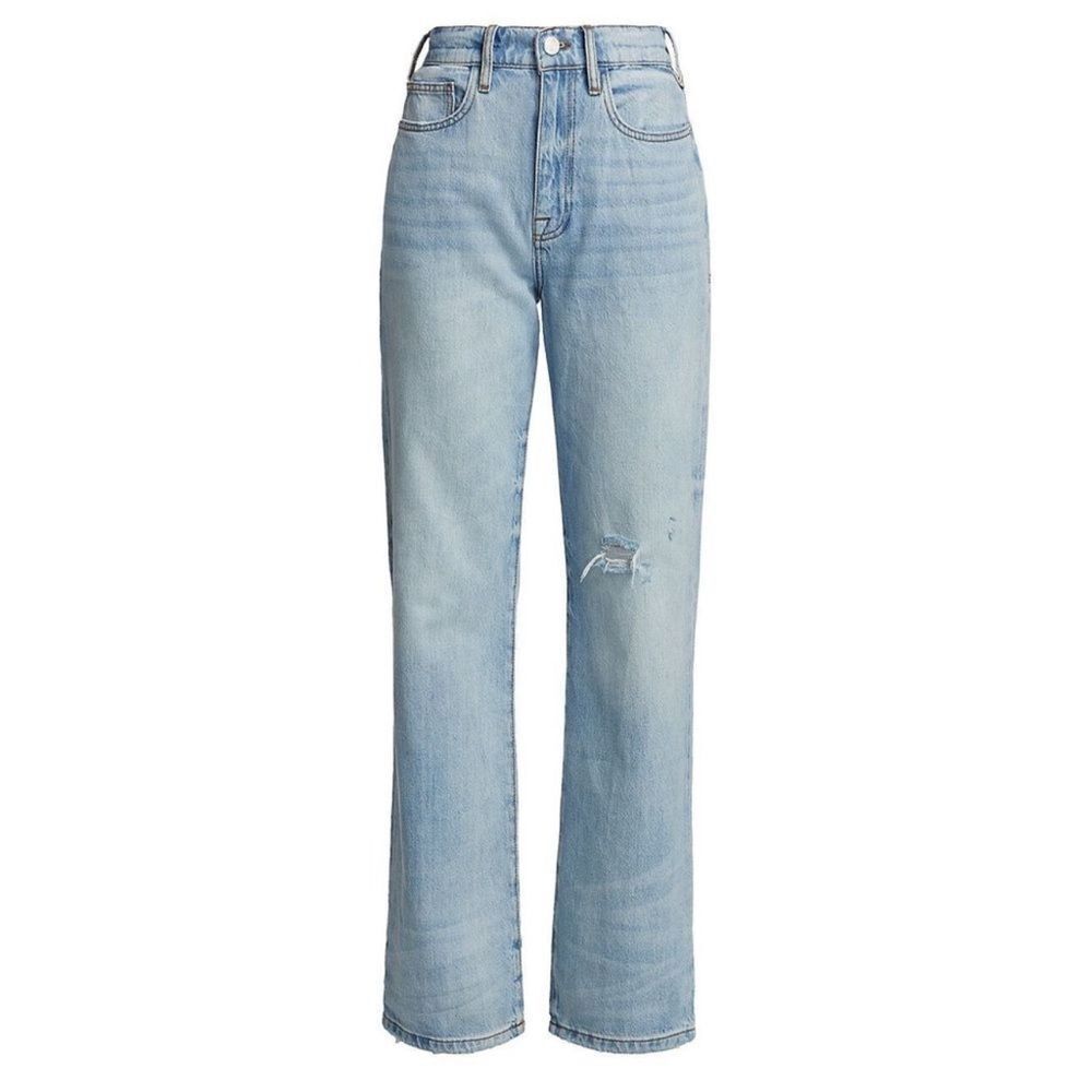 Frame Denim- Le High Straight Light Wash Winslow Jeans, Size 27 - Picture 9 of 16